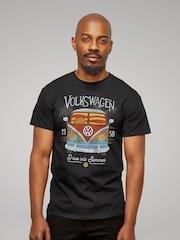 All + Every Black Mens Volkswagen Drive Into Summer 100% Cotton T-Shirt - Image 1 of 3