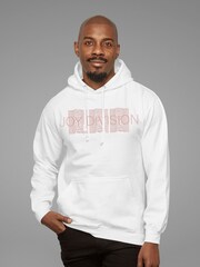 All + Every White Joy Division Unknown Pleasures Trio Art Mens Music Hooded Sweatshirt - Image 1 of 3