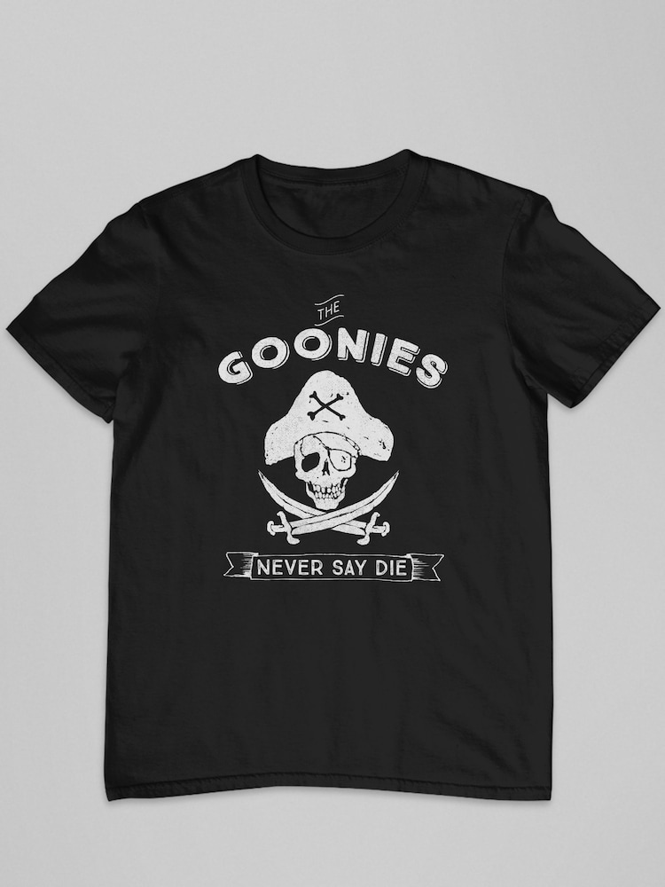 All + Every Black Mens 100% Cotton The Goonies Never Say Die T-Shirt - Image 2 of 3