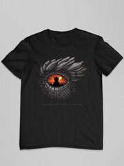 All + Every Black House Of The Dragon Mens Eye Of The Dragon 100% Cotton T-Shirt - Image 2 of 3
