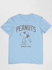 All + Every Blue Mens Peanuts Snoopy And Woodstock Outline Since 1950 100% Cotton T-Shirt - Image 2 of 3