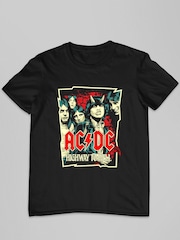 All + Every Black ACDC Highway To Hell Sketch Mens Music 100% Cotton T-Shirt - Image 2 of 3