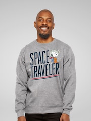 All + Every Grey Peanuts Snoopy Space Traveler Men's Sweatshirt - Image 1 of 3