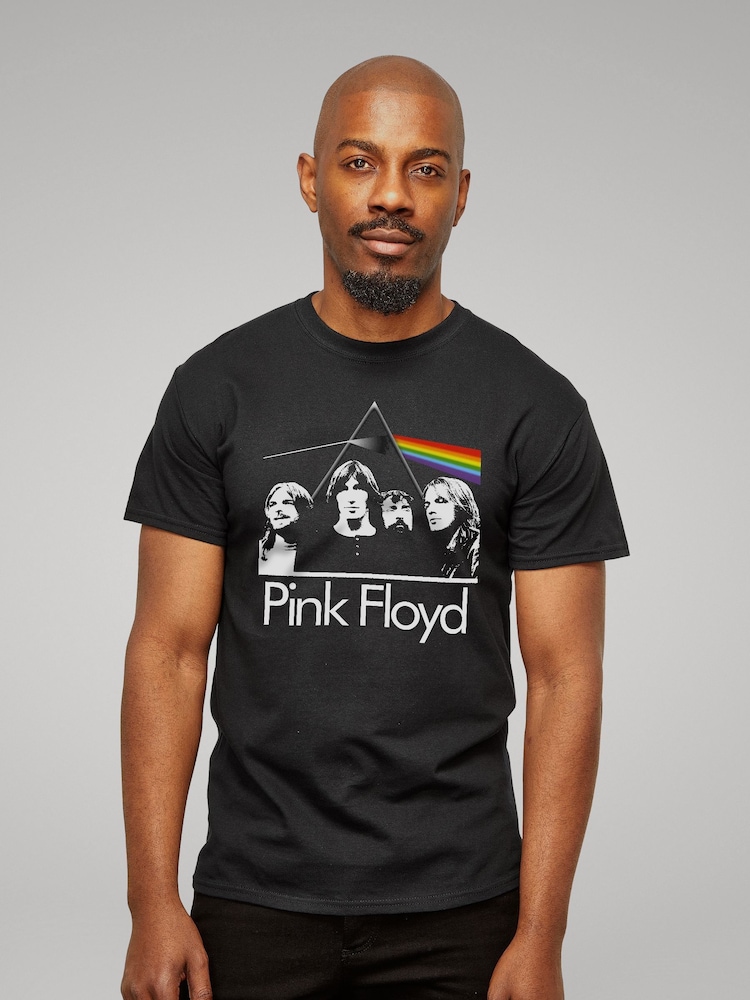 All + Every Black Mens Floyd Musicmates Prism Montage Music 100% Cotton T-Shirt - Image 1 of 3