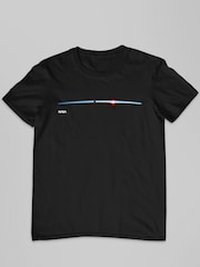 All + Every Black NASA Satellite Horizon Shot Mens 100% Cotton T-Shirt - Image 2 of 3