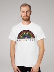 All + Every White Monopoly Loveopoly Rainbow Character Tokens Mens 100% Cotton T-Shirt - Image 1 of 3