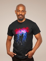 All + Every Black ACDC Thunderstruck Mens Music 100% Cotton T-Shirt - Image 1 of 3