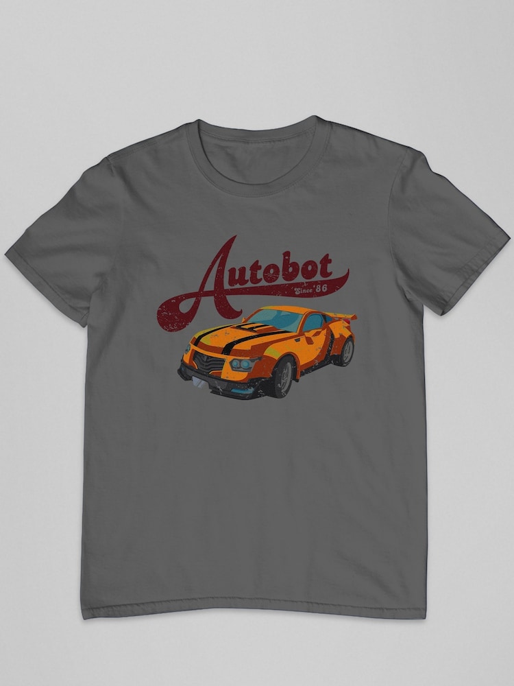 All + Every Grey Transformers Bumblebee Car Autobot Mens 100% Cotton T-Shirt - Image 2 of 3