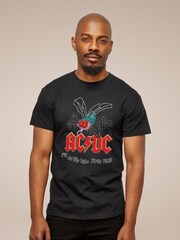 All + Every Black ACDC Fly On The Wall Mens Music 100% Cotton T-Shirt - Image 1 of 6