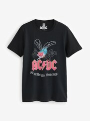 All + Every Black ACDC Fly On The Wall Mens Music 100% Cotton T-Shirt - Image 2 of 6