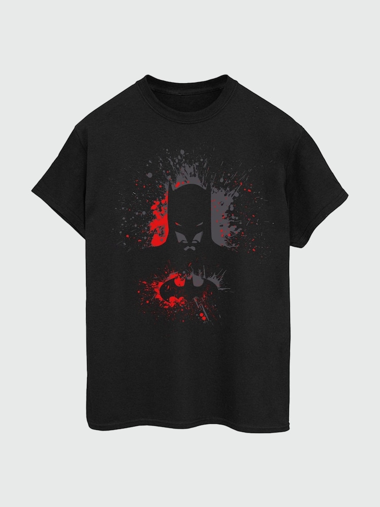 Brands In Black Mens 100% Cotton Batman Splash T-Shirt - Image 2 of 3