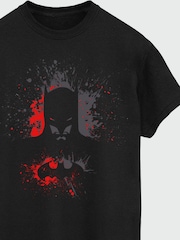 Brands In Black Mens 100% Cotton Batman Splash T-Shirt - Image 3 of 3