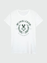 Brands In White Women Minnie Mouse Tennis 100% Cotton T-Shirt - Image 1 of 3