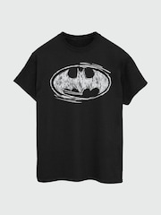 Brands In Black Mens Batman Sketch Logo 100% Cotton T-Shirt - Image 2 of 3