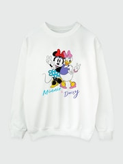 Brands In White Womens Minnie Mouse And Daisy Duck Disney Sweatshirt - Image 2 of 3