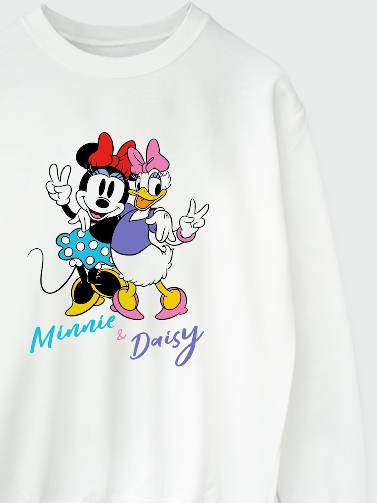 Brands In White Womens Minnie Mouse And Daisy Duck Disney Sweatshirt - Image 3 of 3
