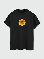 Brands In Black Womens Boyfriend Fit Mickey Mouse Faces Disney T-Shirt - Image 2 of 3