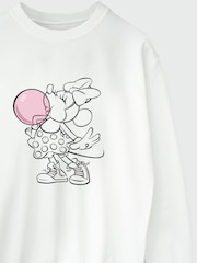 Brands In White Womens Minnie Mouse Chewing Gum Disney Sweatshirt - Image 3 of 3