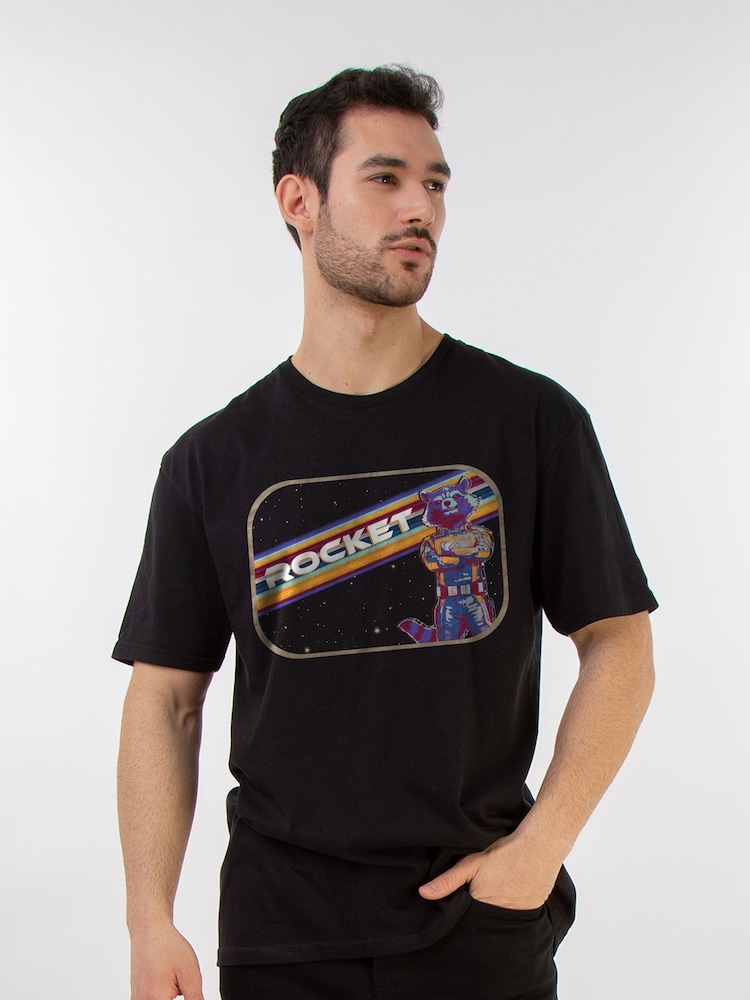 Brands In Black Mens Guardians Of The Galaxy 100% Cotton T-Shirt - Image 1 of 3