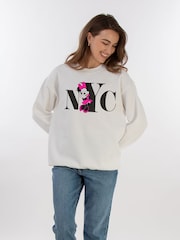 Brands In White Disney Minnie Mouse NYC Women Sweatshirt - Image 1 of 3