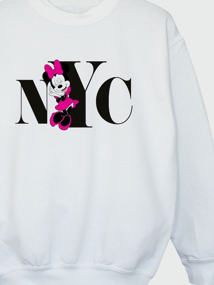 Brands In White Disney Minnie Mouse NYC Women Sweatshirt - Image 3 of 3