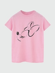 Brands In Pink Women Disney Minnie Mouse 100% Cotton T-Shirt - Image 2 of 3