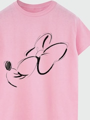 Brands In Pink Women Disney Minnie Mouse 100% Cotton T-Shirt - Image 3 of 3
