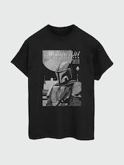 Brands In Black Mens Star Wars The Mandalorian Poster 100% Cotton T-Shirt - Image 2 of 3