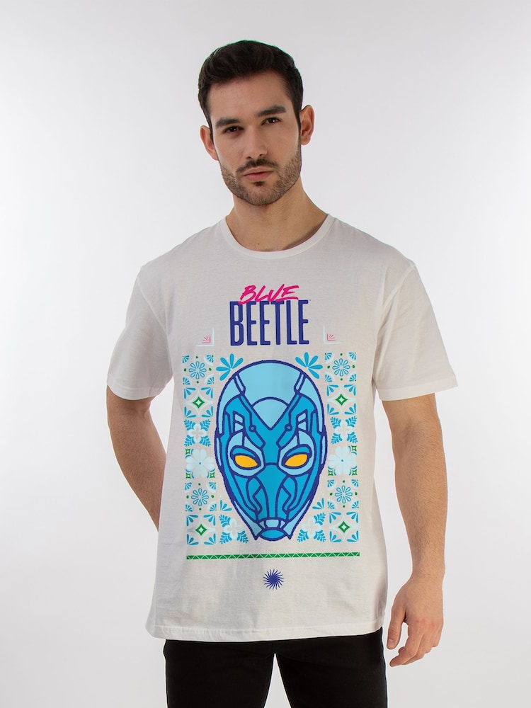 Brands In White Mens Beetle Helmet 100% Cotton T-Shirt - Image 1 of 3