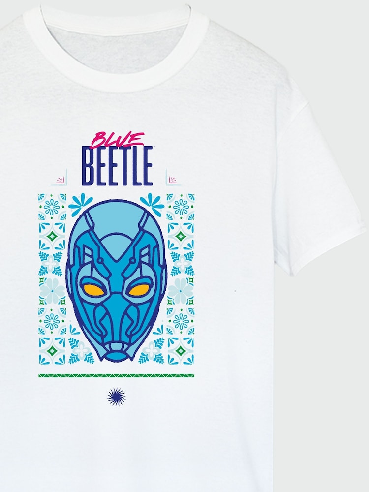 Brands In White Mens Beetle Helmet 100% Cotton T-Shirt - Image 3 of 3
