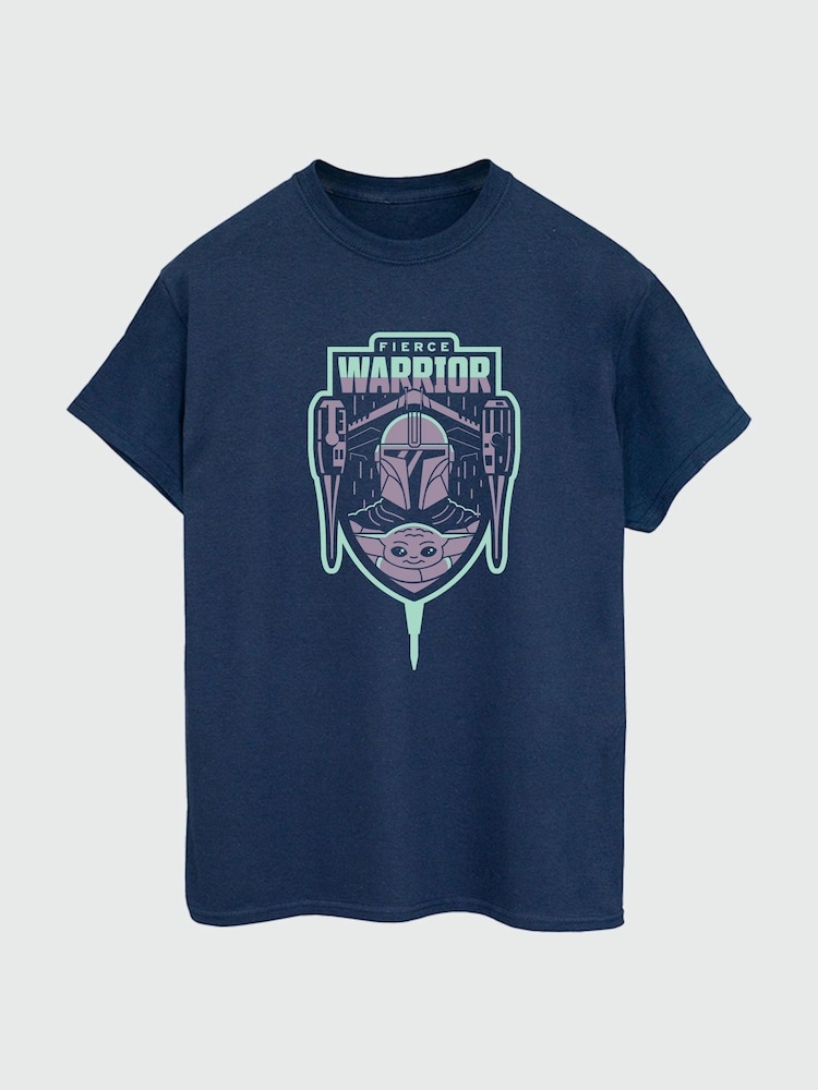 Brands In Blue Mens Star Wars The Mandalorian Poster 100% Cotton T-Shirt - Image 2 of 4 Brands In Blue Mens Star Wars The Mandalorian Poster 100% Cotton T-Shirt - Image 2 of 4