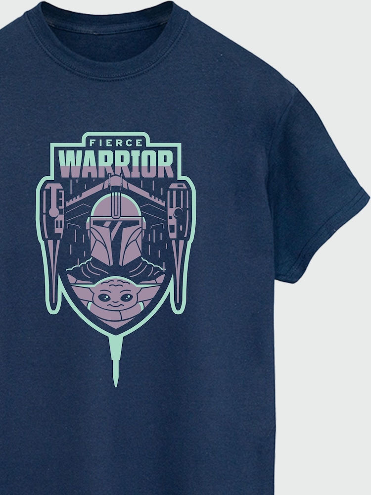Brands In Blue Mens Star Wars The Mandalorian Poster 100% Cotton T-Shirt - Image 3 of 3