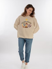 Brands In Cream Wish Star Magic Group Adult Unisex Sand Sweatshirt - Image 1 of 3