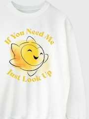 Brands In White Womens Wish If You Need Me Just Look Up Sweatshirt - Image 3 of 3