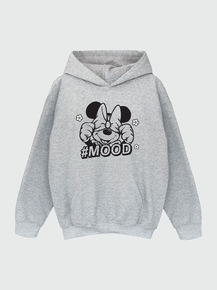 Brands In Grey Girls Minnie Mouse Three Faces Disney 100% Cotton Hoodie - Image 2 of 3