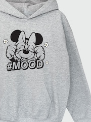 Brands In Grey Girls Minnie Mouse Three Faces Disney 100% Cotton Hoodie - Image 3 of 3