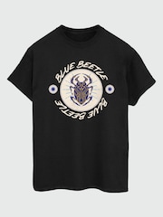 Brands In Black 100% Cotton Beetle Swirls Womens Boyfriend Fit T-Shirt - Image 1 of 3