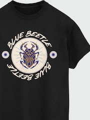 Brands In Black 100% Cotton Beetle Swirls Womens Boyfriend Fit T-Shirt - Image 2 of 3