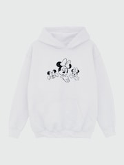 Brands In White Girls Minnie Mouse Three Faces Disney 100% Cotton Hoodie - Image 2 of 3