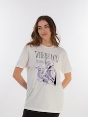 Brands In White Women Boyfriend Fit Star Wars Mandalorian Grogu Mood Heather T-Shirt - Image 1 of 3