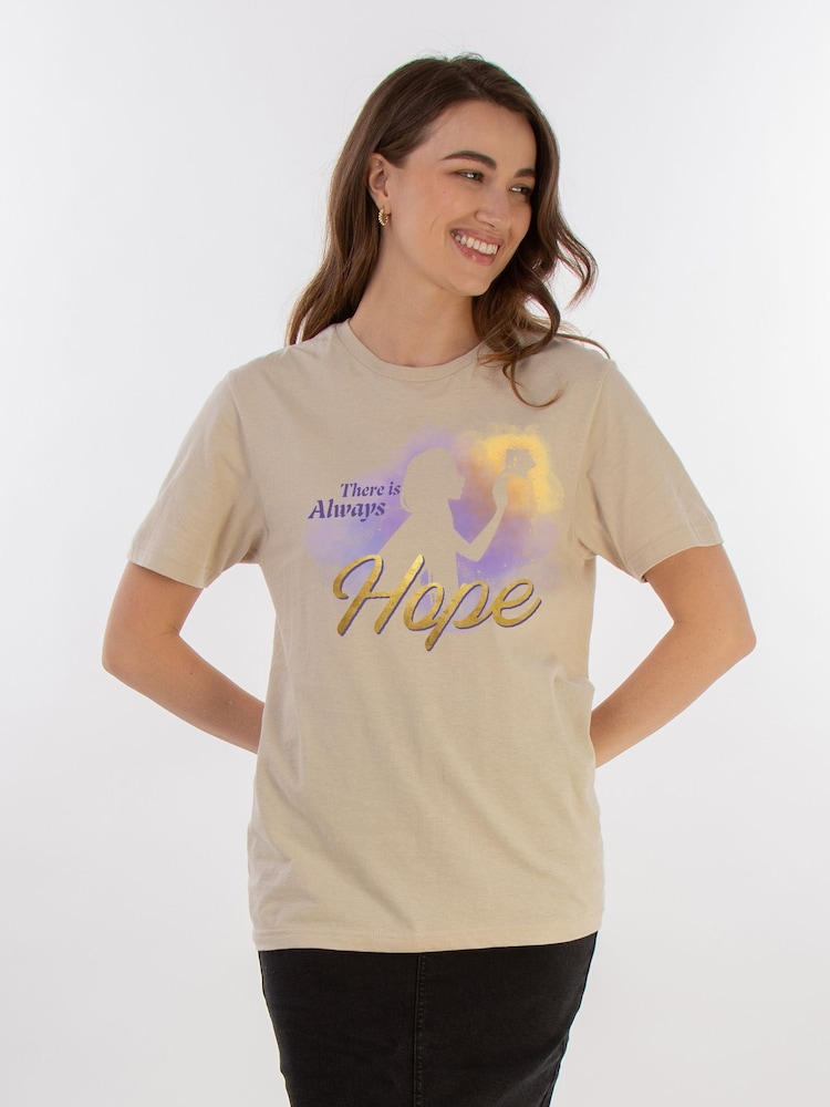 Brands In Cream 100% Cotton Wish Gradient There Is Always Hope Women Sand Boyfriend Fit T-Shirt - Image 1 of 3