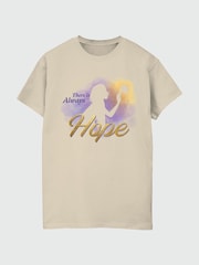 Brands In Cream 100% Cotton Wish Gradient There Is Always Hope Women Sand Boyfriend Fit T-Shirt - Image 2 of 3