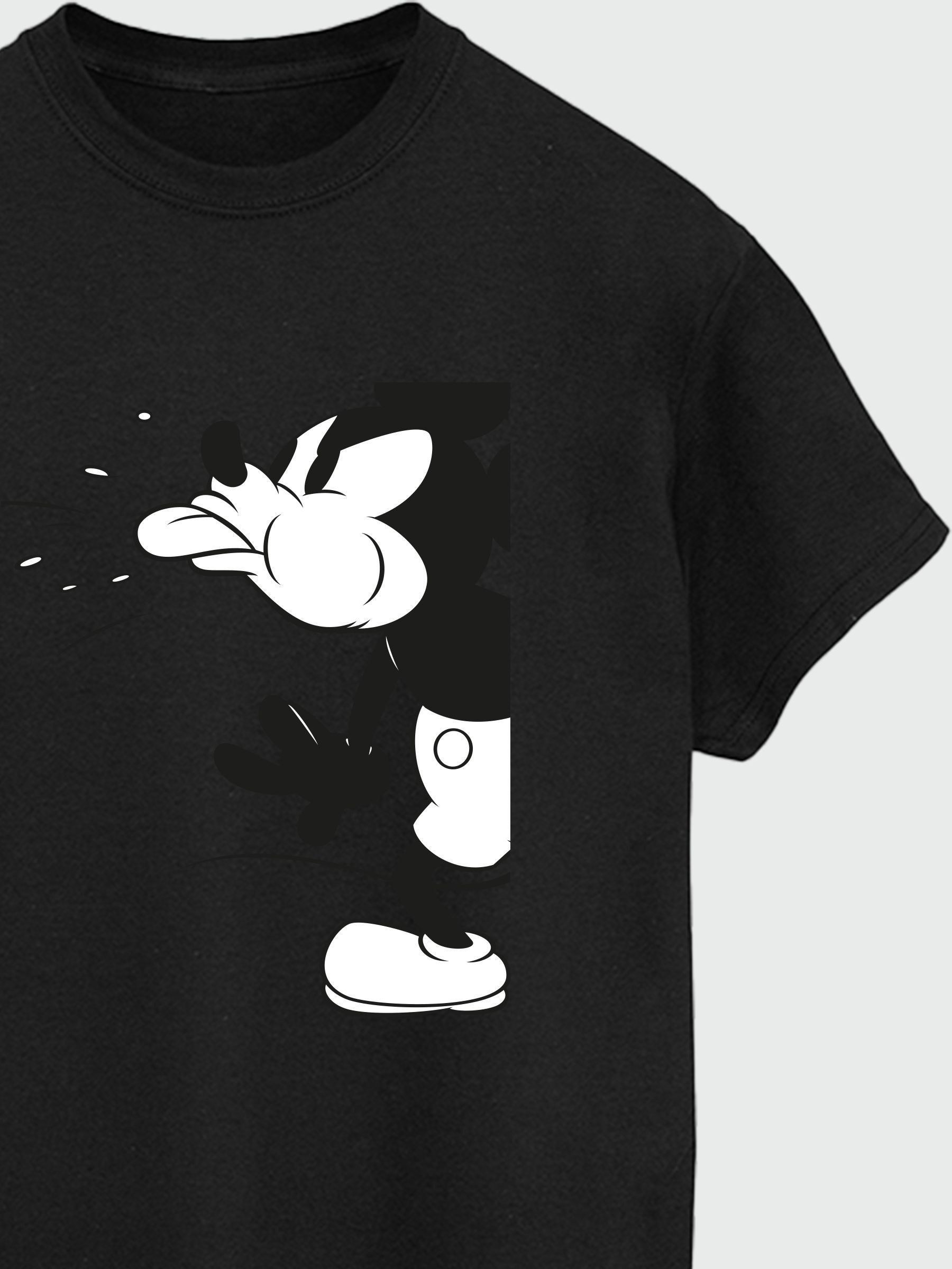 Buy Brands In Black Mens Mickey Mouse Disney 100 Cotton T Shirt from the Next UK online shop