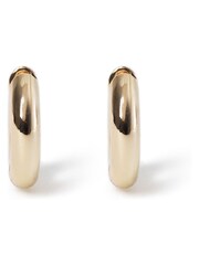 Aela Silver Plated Hinge Chubby Hoops - Image 1 of 2