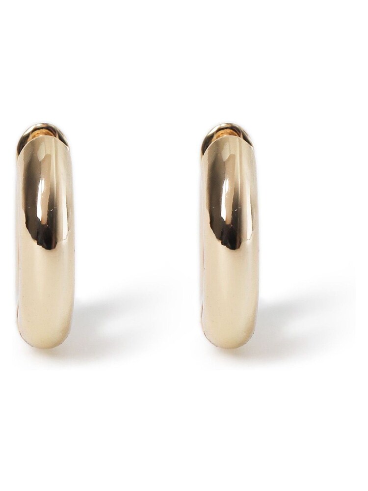 Aela Silver Plated Hinge Chubby Hoops - Image 1 of 2