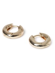 Aela Silver Plated Hinge Chubby Hoops - Image 2 of 2