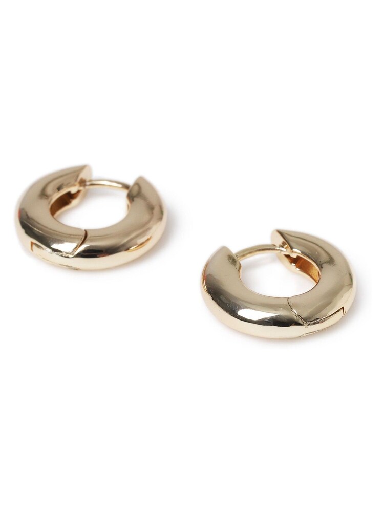 Aela Silver Plated Hinge Chubby Hoops - Image 2 of 2
