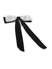 Aela Bow Black & White Barrette - Image 2 of 3