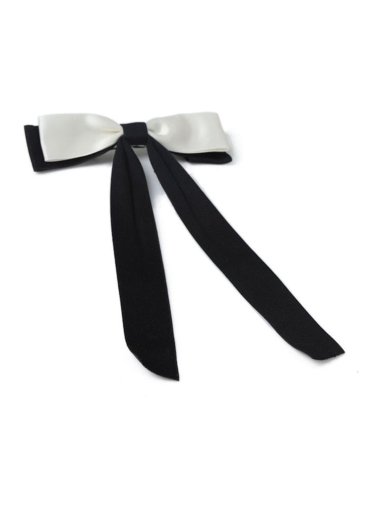 Aela Bow Black & White Barrette - Image 2 of 3