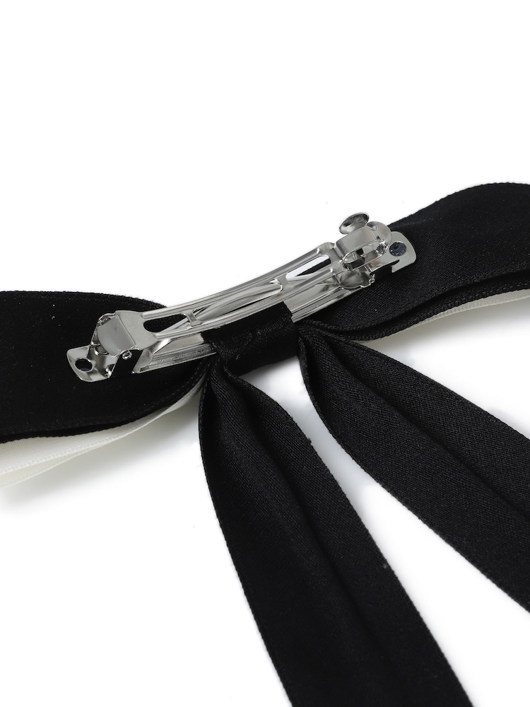 Aela Bow Black & White Barrette - Image 3 of 3